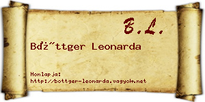 Böttger Leonarda névjegykártya